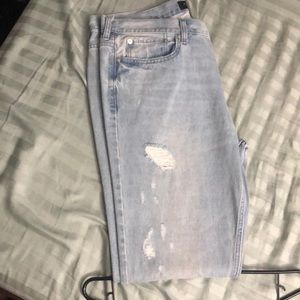 Blue ripped jeans